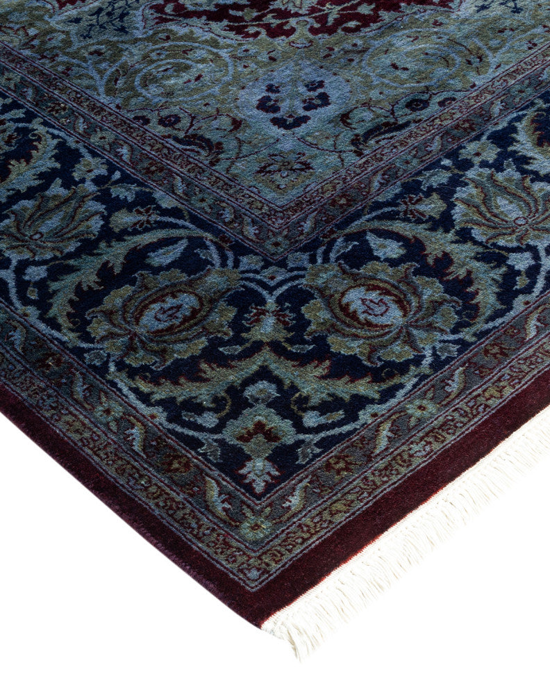 Fine Vibrance, One-of-a-Kind Hand-Knotted Area Rug Blue, 6' 3" x 9' 0"