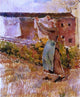 Camille Pissarro Women Tending the Laundry, study Gallery Wrapped Canvas Print