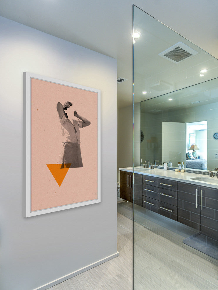 Marmont Hill, "No Face Verde" by Bengoa Vazquez Framed Painting Print, 24x36