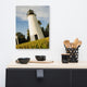 Turkey Point Lighthouse Coastal Landscape Photography Canvas Wall Art, 16" X 20"