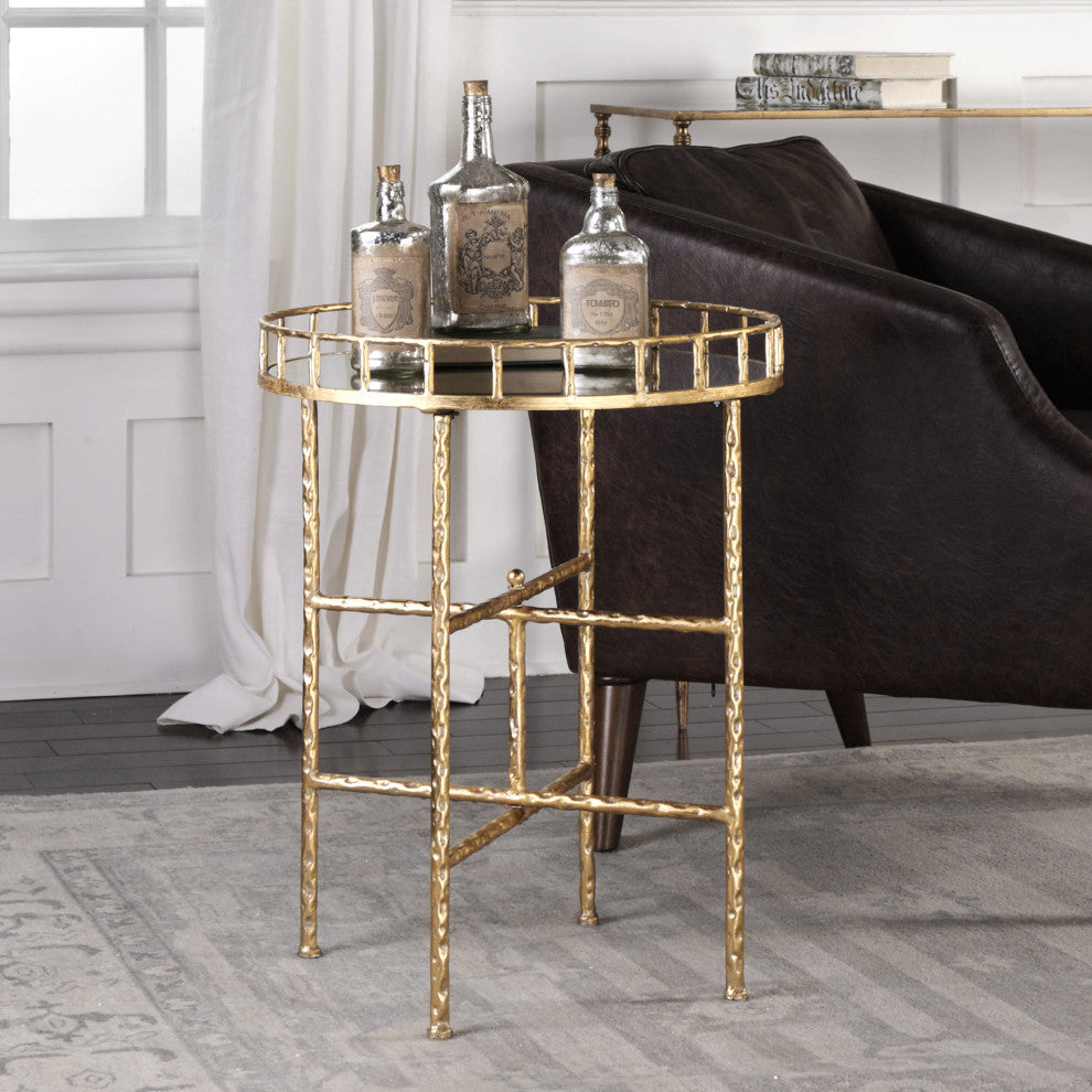 Uttermost Tilly 20 x 26" Bright Gold Accent Table