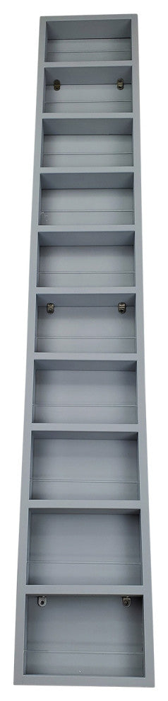 Citrus Primed Gray On the Wall Spice Rack 69"h x 14"w x 2.5"d