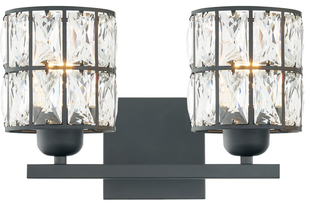 Gibson 2-Light Bath Vanity, Matte Black