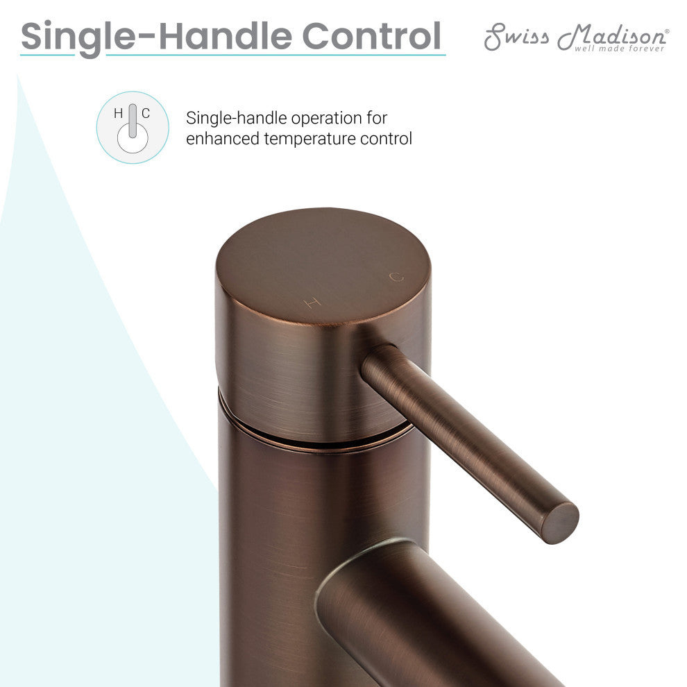 Ivy Single Hole Single Handle Bathroom Faucet, Oil Rubbed Bronze