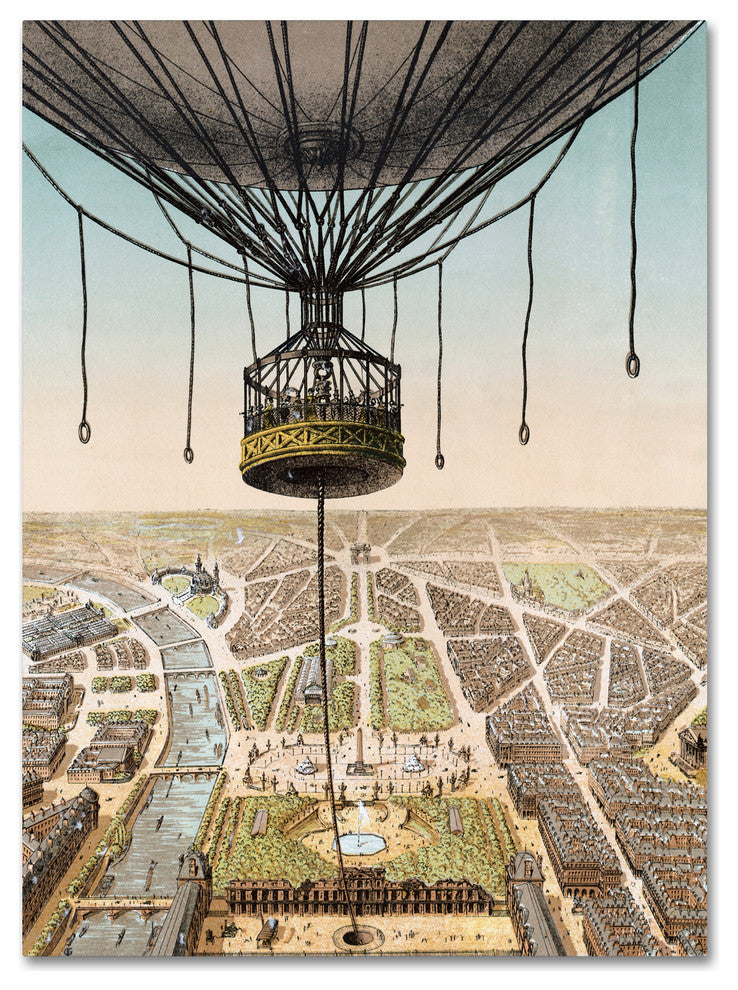 Vintage Apple Collection ''Panorama De Paris'' Canvas Art, 19x14