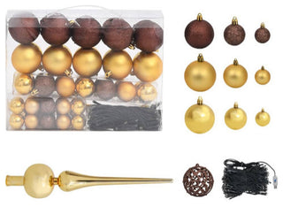 vidaXL Artificial Pre-lit Christmas Tree with Ball Set and Pinecones Xmas Tree