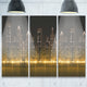 "Modern City With Illuminated Skyscrapers" Metal Wall Art, 3 Panels, 36"x28"