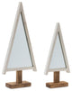 Framed Mirror Pine Tree, 2-Piece Set