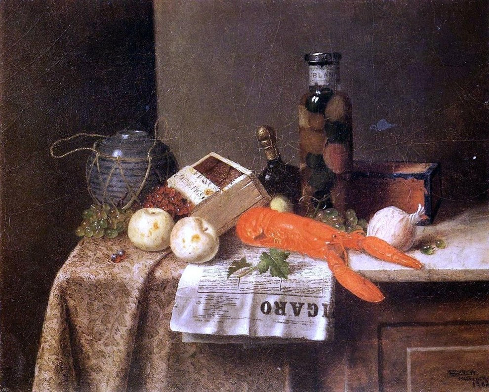 William Michael Harnett Still Life With -Le Figaro- Gallery Wrapped Canvas Print