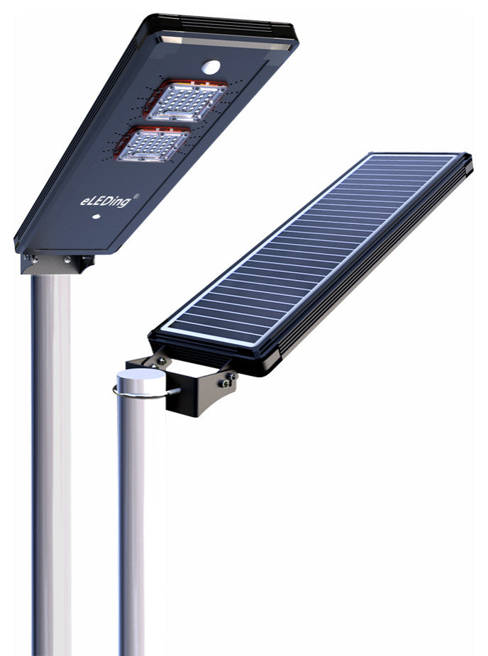 Solar Power Dusk To Dawn Black Aluminum Outdoor LED AI-Smart Sensing Light, Ee824w-Ai18