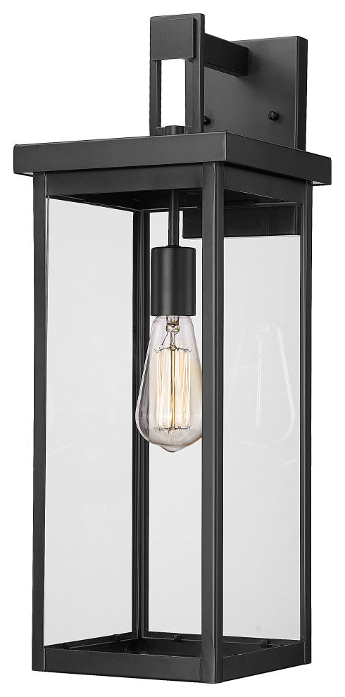 Barkeley Collection 1-Light 22" Tall Outdoor Fixture, Powder Coat Black