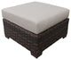 kathy ireland River Brook 8 Piece Wicker Patio Furniture Set, Almond