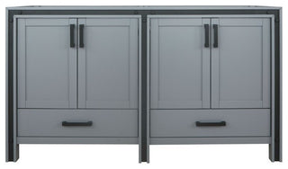 Ziva Transitional Dark Grey 60" Vanity Cabinet Only