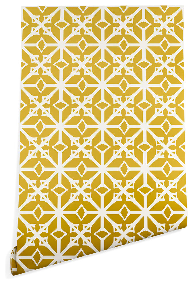 Deny Designs Heather Dutton Diamante Wallpaper, Yellow, 2'x10'