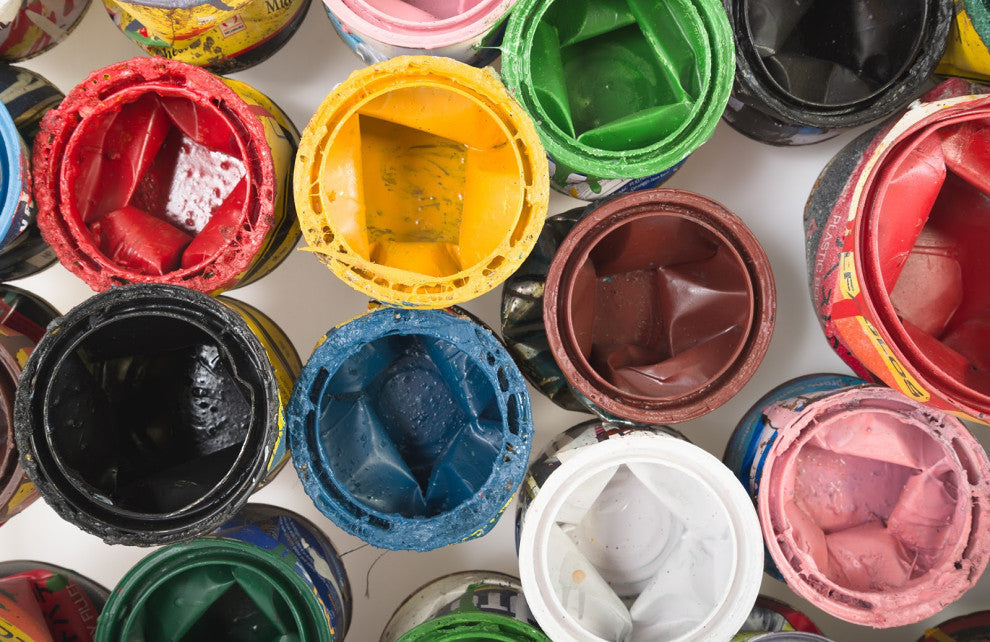 Paint Can Wall Art, Square, Assorted Colors, Large