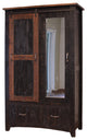 Greenview Wardrobe Armoire, Rustic Black