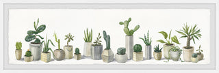 "Splendid Succulents" Framed Painting Print, 30x10