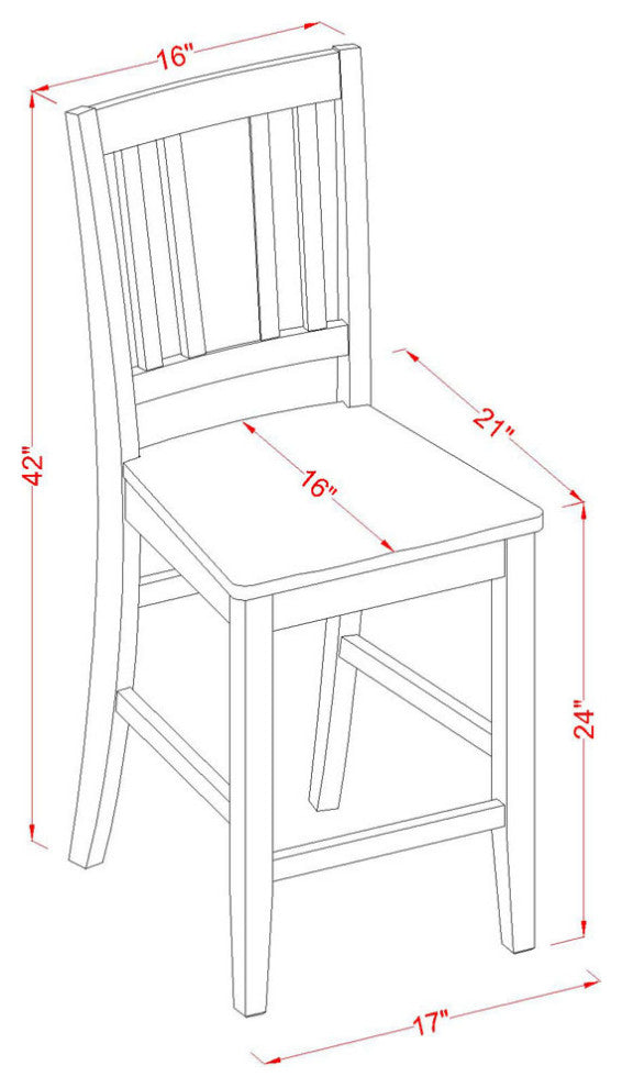5 Pc Counter Height Pub Set High Table And 4 Kitchen Chairs