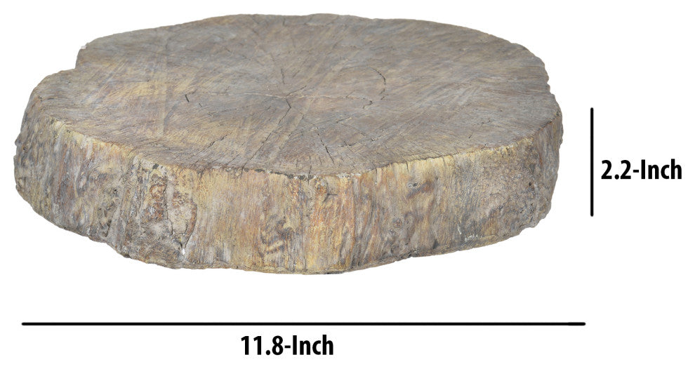 Benzara BM200916 Round Cemented Log Accent, Brown