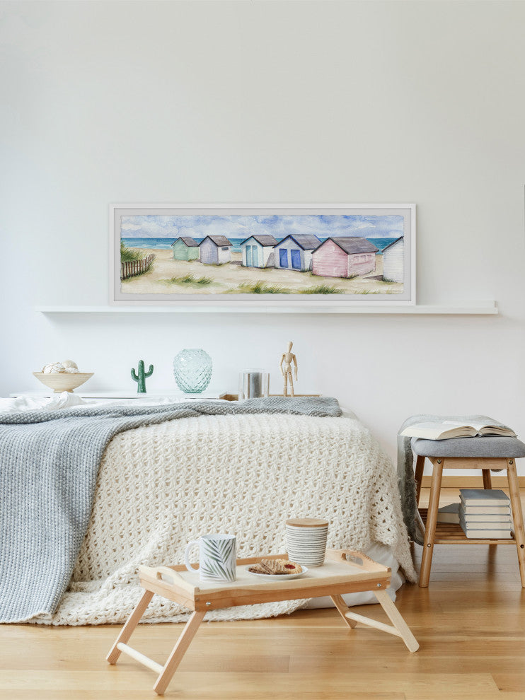 "Lead Me to the Beach" Framed Painting Print, 45x15