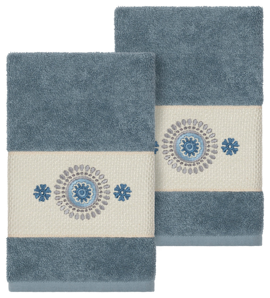 Isabelle 2 Piece Embellished Hand Towel Set