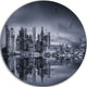 Singapore Skyline And Marina Bay, Cityscape Round Wall Art, 23"