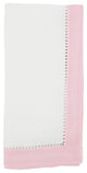 Classic Charm Two-Tone Hemstitch Napkin, Set of 12, Pink, 20"