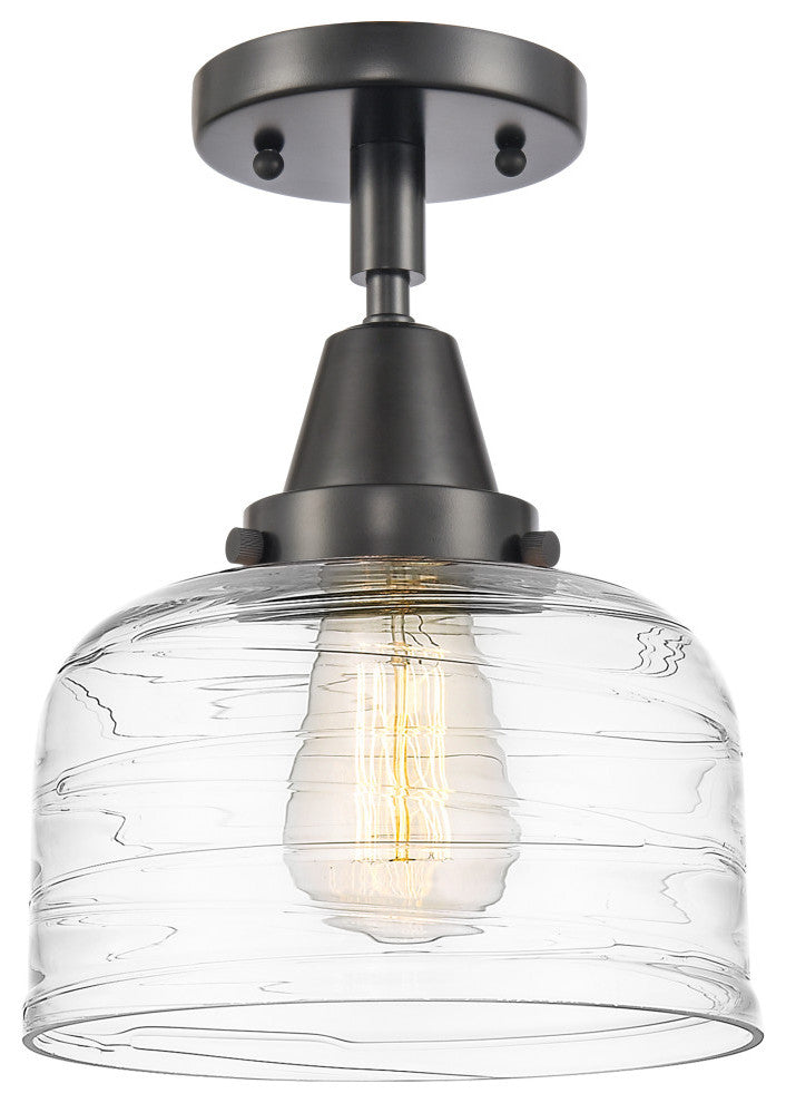 Innovations 447-1C-SN-G713-LED 1-Light Flush Mount, Matte Black