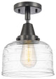 Innovations 447-1C-SN-G713-LED 1-Light Flush Mount, Matte Black