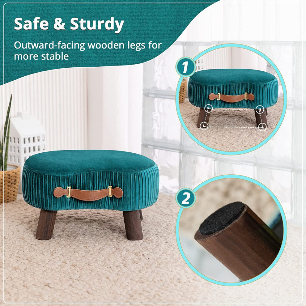 Step Stool with Padded Seat for Couch and Living Room