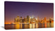 "Illuminated Nyc Downtown Buildings" Canvas Print40"x20"