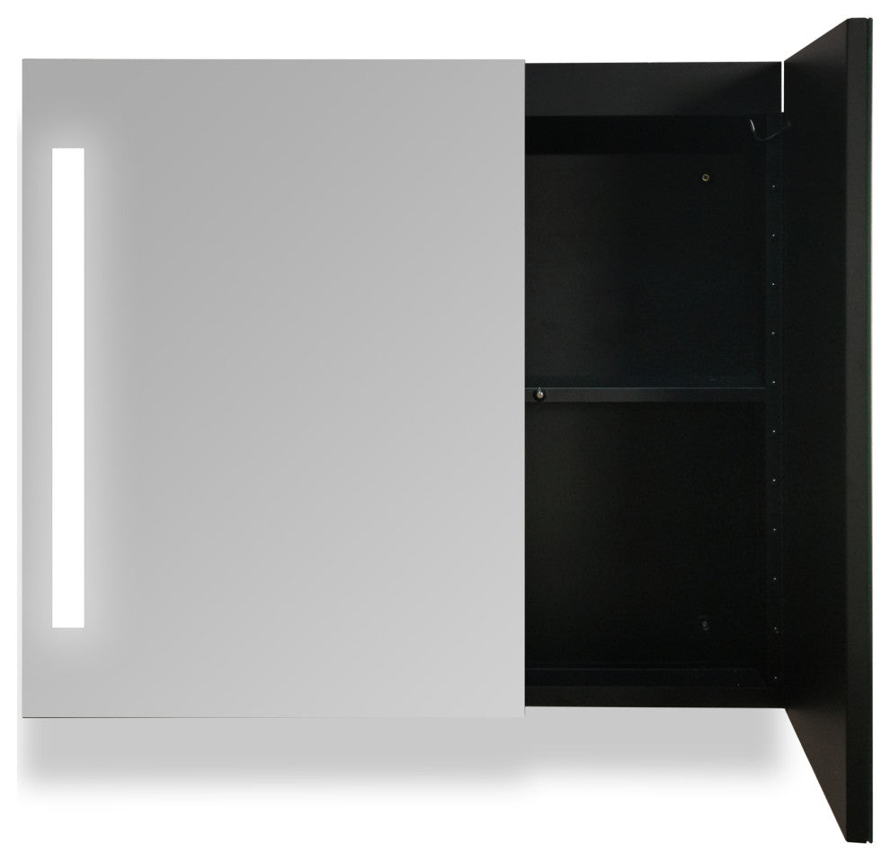 30" x 26" Frameless Surface Mount Medicine Cabinet with Mirror and LED lights