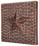 Hammered Copper Star Tile, 4"x4", Single