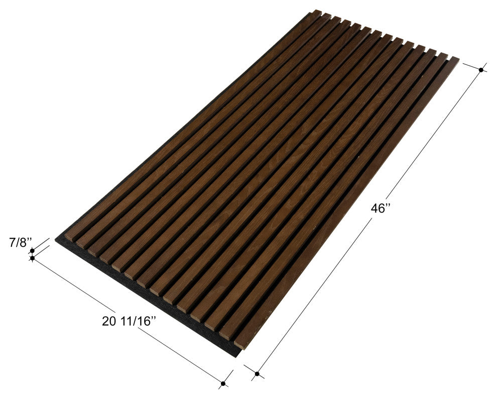 Acoustic Wood Panels, Set of 2 Slat Wall Panels - Lima