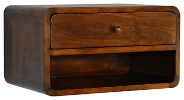 Chestnut Curve Floating Nightsand