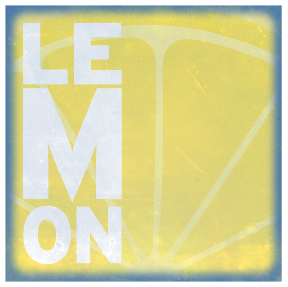 "Citrus - Lemon" Digital Paper Print by BG.Studio, 42"x42"