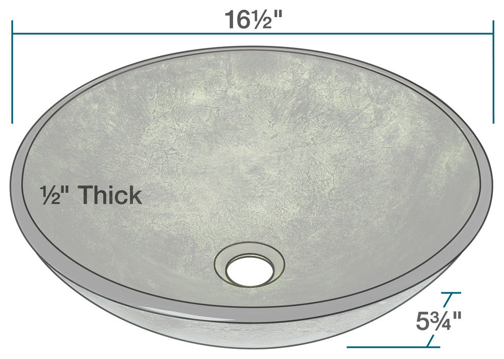 P926 Forest Green Glass Vessel Bathroom Sink