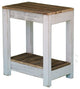 White Combo End Table