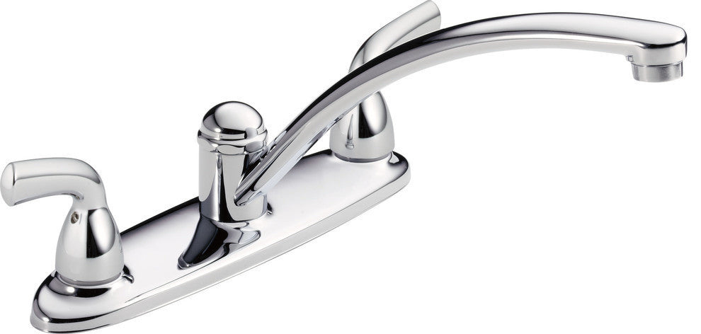 Delta Foundations Two Handle Kitchen Faucet, Chrome, B2310LF