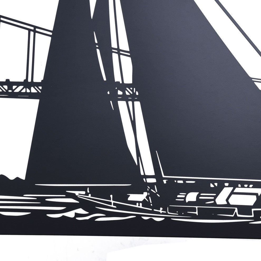 Shadows of a Sailboat, San Francisco Bay Metal Wall Decor