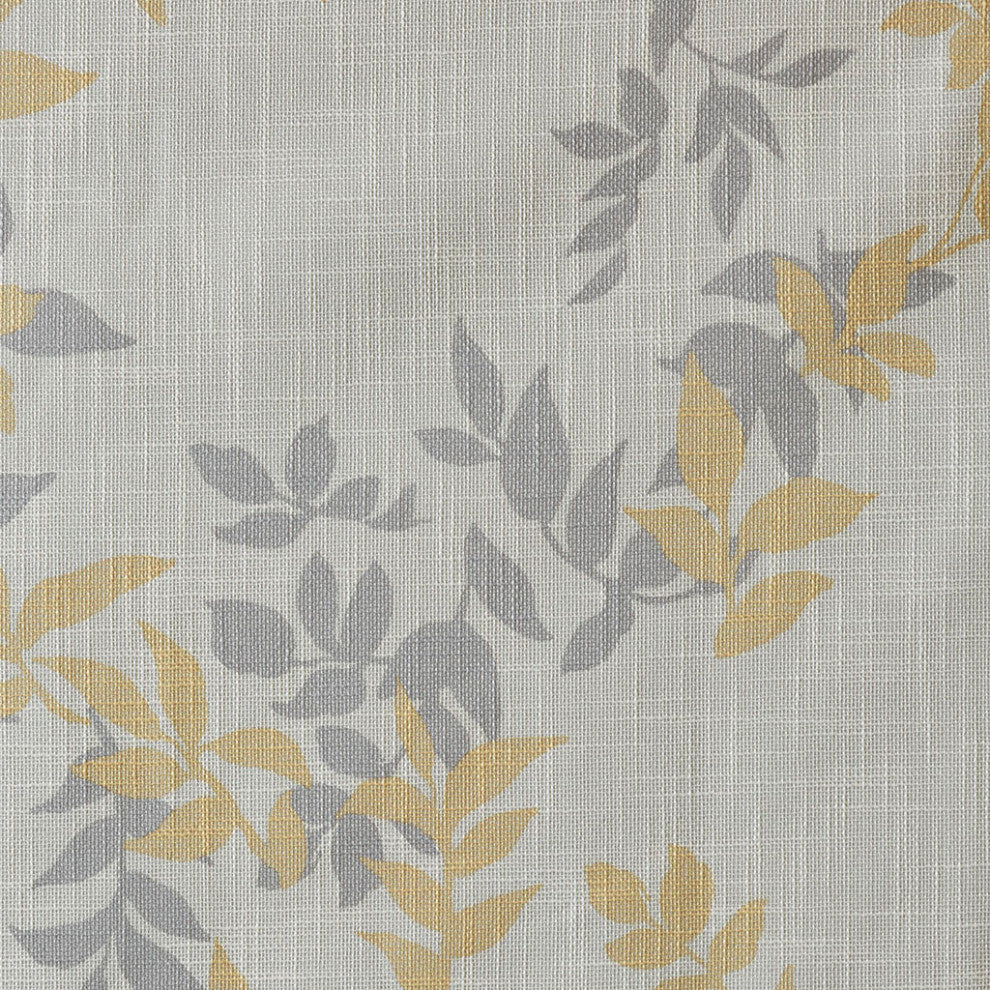 SunSmart Julie Printed Botanical Blackout Curtain Panel, Yellow