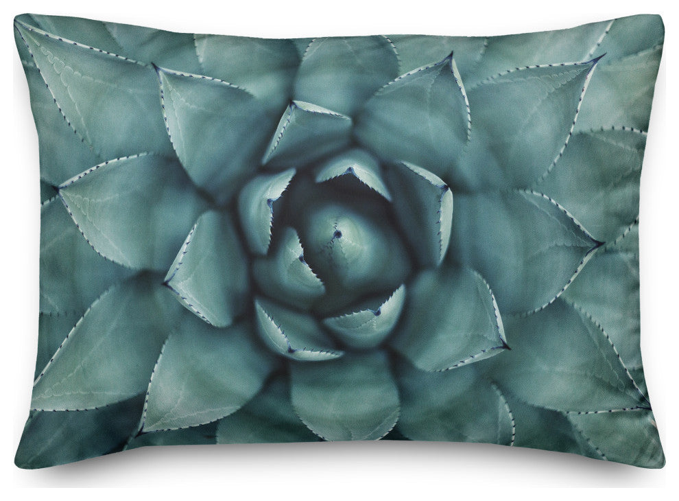 Teal Succulent 14x20 Indoor/Outdoor Pillow