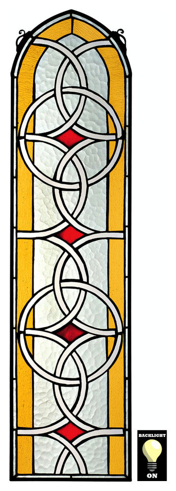 Celtic Knot Work Tiffany-Style Stained Glass Window