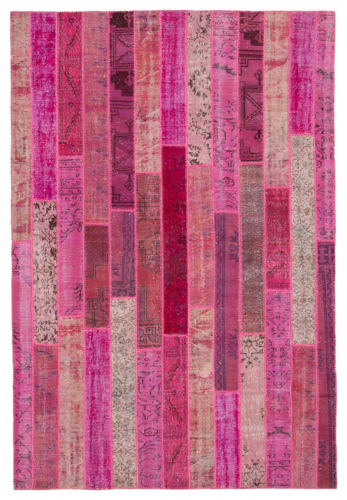 Rug N Carpet - Handwoven Turkish 6' 9" x 10' 0" Contemporary Patchwork Area Rug