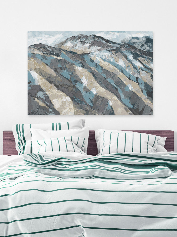 "The Blue Gem" Painting Print on Wrapped Canvas, 36x24