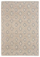 8"x11" Tan Gray Diamond Lattice Modern Area Rug