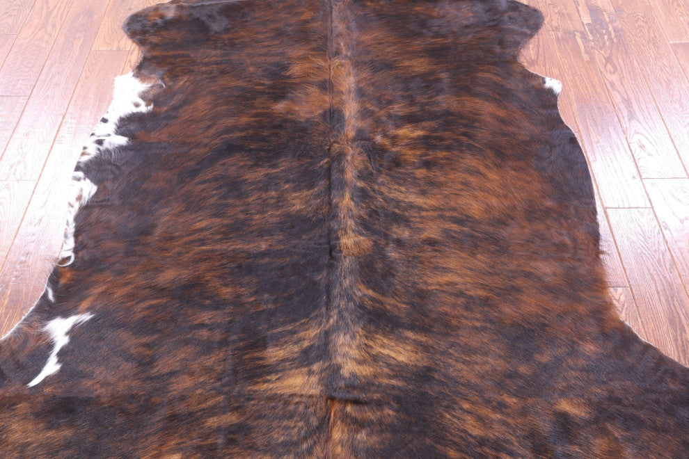 7' 0" X 6' 1" Brindle Natural Cowhide Rug C2346