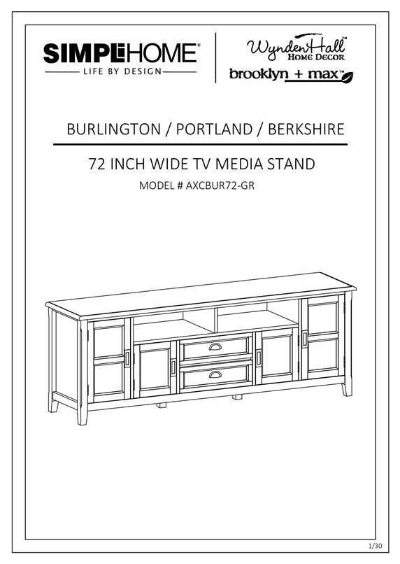 Solid Wood 72 Inch Tv Media Stand In Distressed Grey For Tvs Up To 80 Inches
