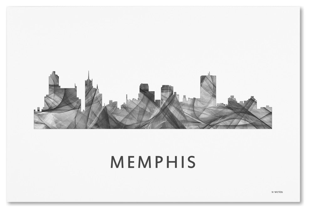 Marlene Watson 'Memphis Tennessee Skyline' Canvas Art, 24x16