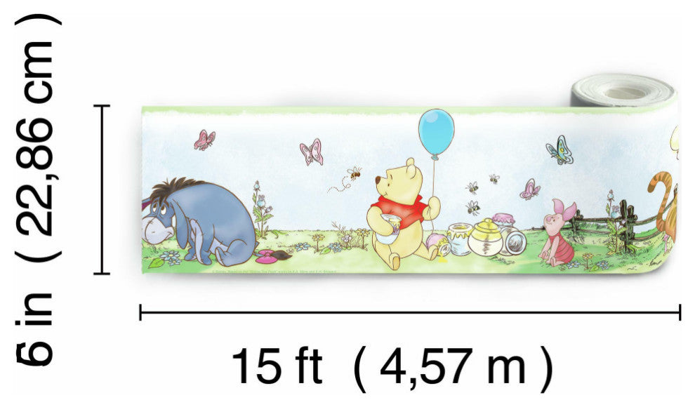 Disney Winnie The Pooh Toddler Peel and Stick Wallpaper Border